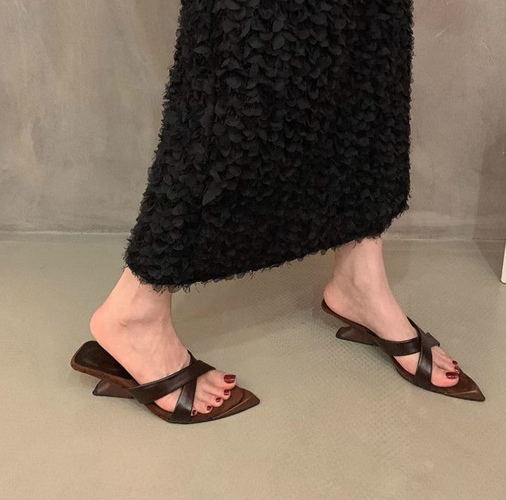 Dame Chic Spids-Tå Sandaler med Krydsremme Stilla