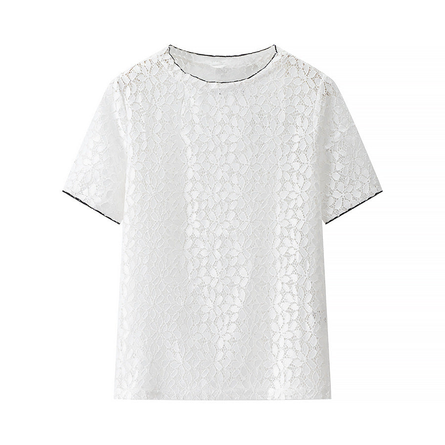 Dame spidstop med elegant rund halsudskæring og alsidigt design Stilla