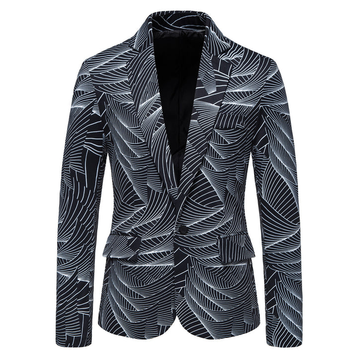 Herrer Stilfuld Tropisk Tryk Blazer Stilla