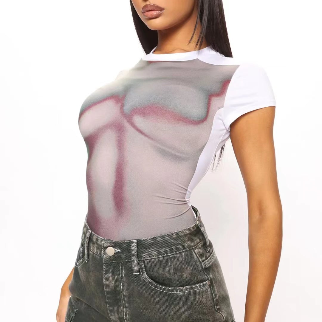 Dame grafiktryk body Stilla