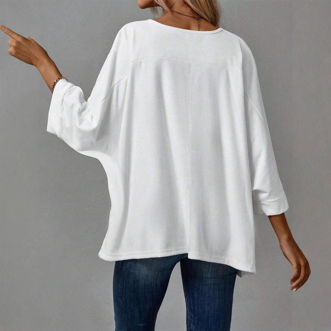Dame Oversized Sweatshirt med asymmetrisk snit og intuitiv bærekomfort Stilla