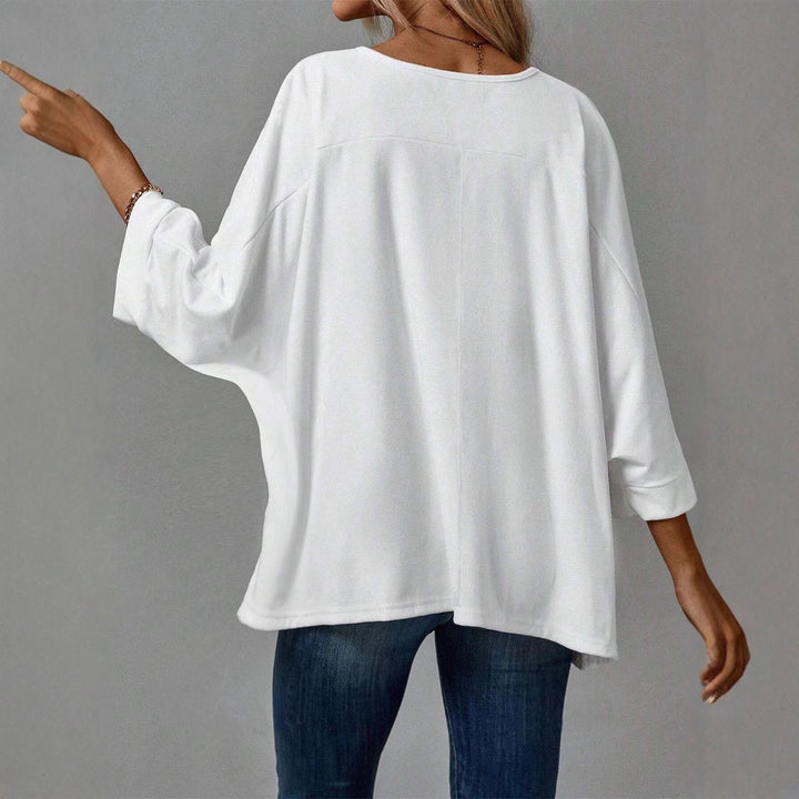 Dame Oversized Sweatshirt med asymmetrisk snit og intuitiv bærekomfort Stilla