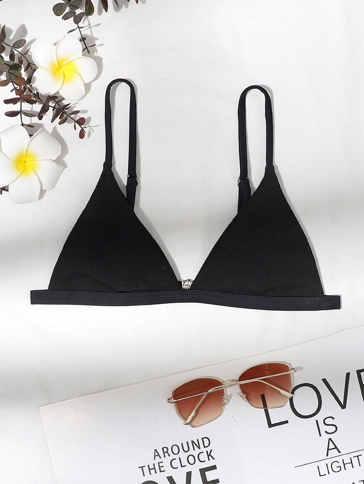 Dame triangel bikini top med justerbare stropper og højkvalitets materiale Skovae