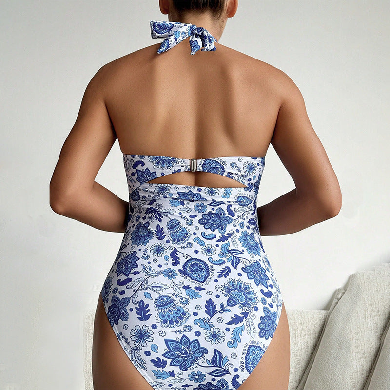 Dame one-piece badedragt med raffineret viklelook Skovae