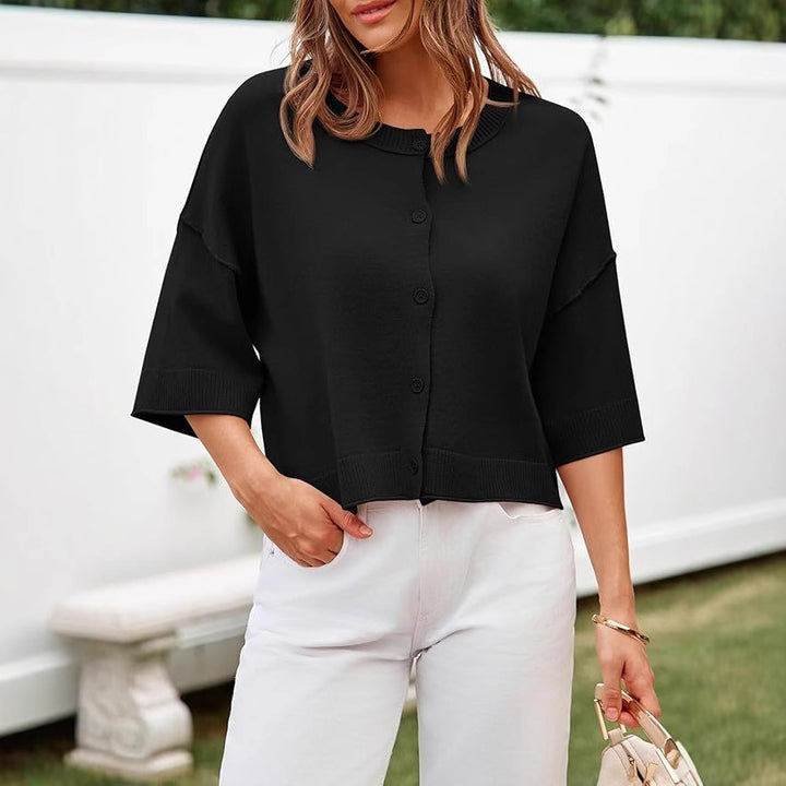 Dame strikjakke i afslappet oversized stil Stilla