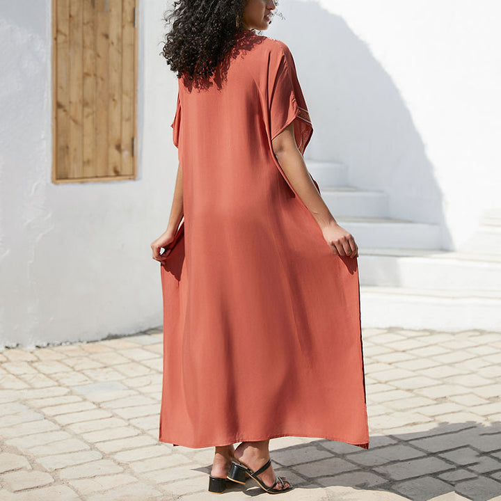 Dame høj kvalitet Kaftan kjole med elegante broderier Stilla