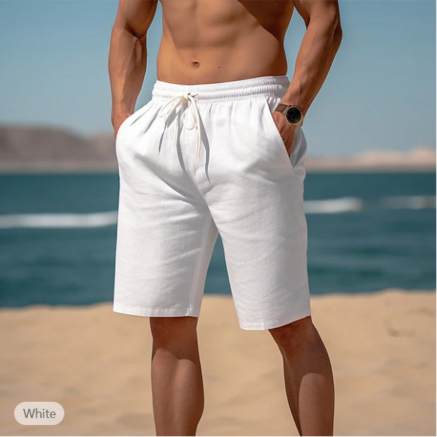 Herrer casual strandshorts med elastisk talje og sidelommer Stilla