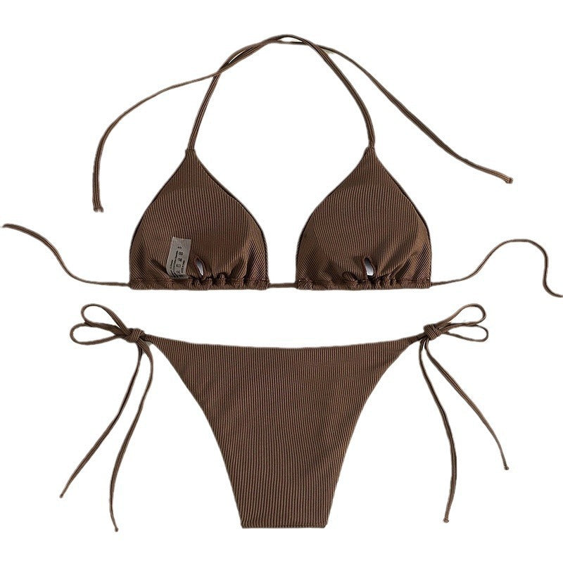 Dame triangel-bikini med justerbare stropper Skovae