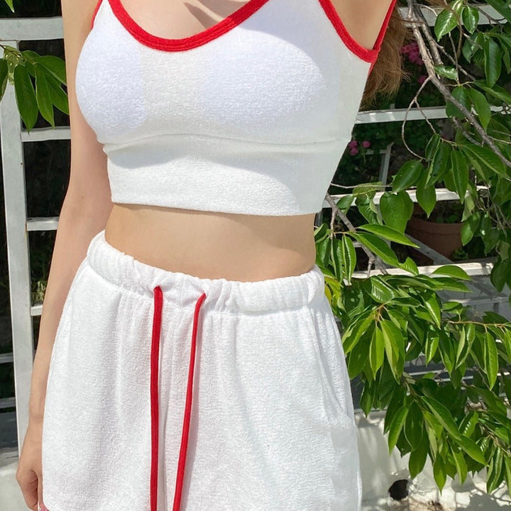 Femme Sporty Kort skåret Tank- og Shorts-sæt Stilla