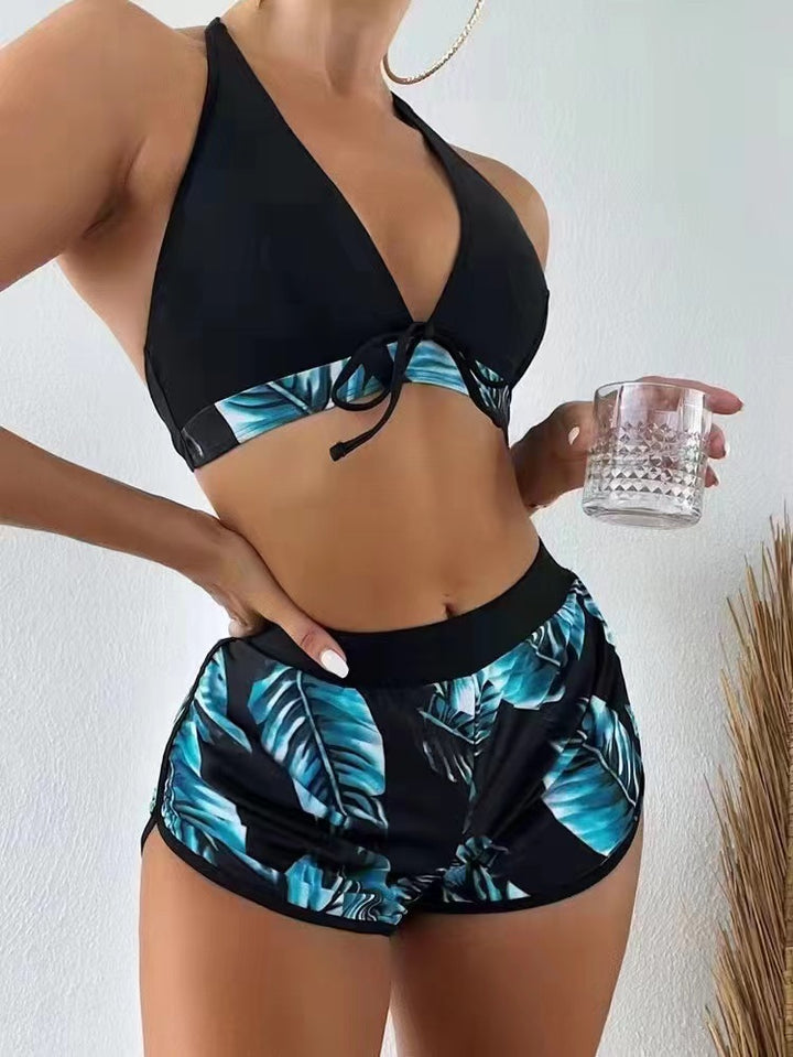 Dame Sport-Bikini-sæt med tropisk motiv Stilla