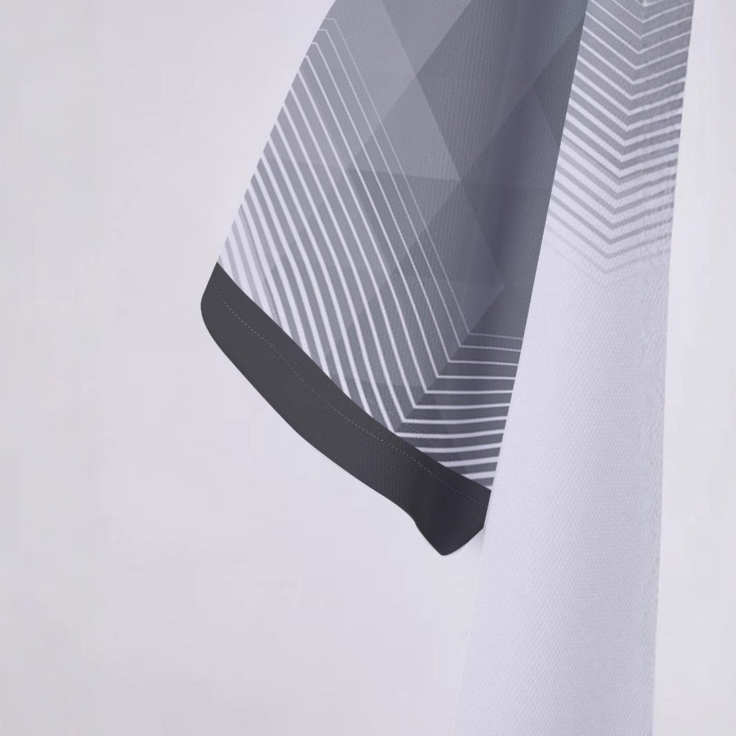 Herre Poloshirt med moderne geometrisk mønster og åndbare egenskaber Stilla