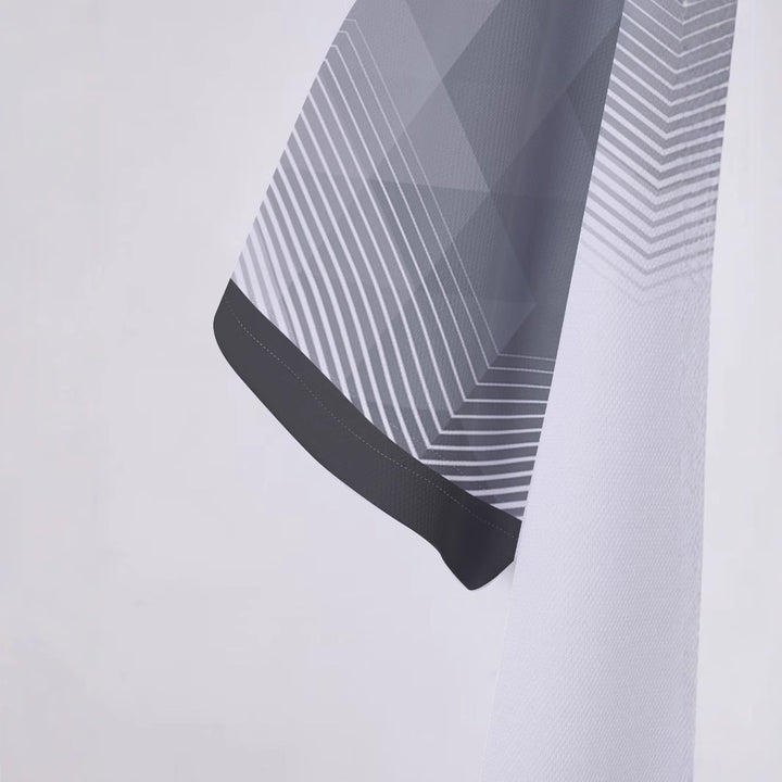 Herre Poloshirt med moderne geometrisk mønster og åndbare egenskaber Stilla