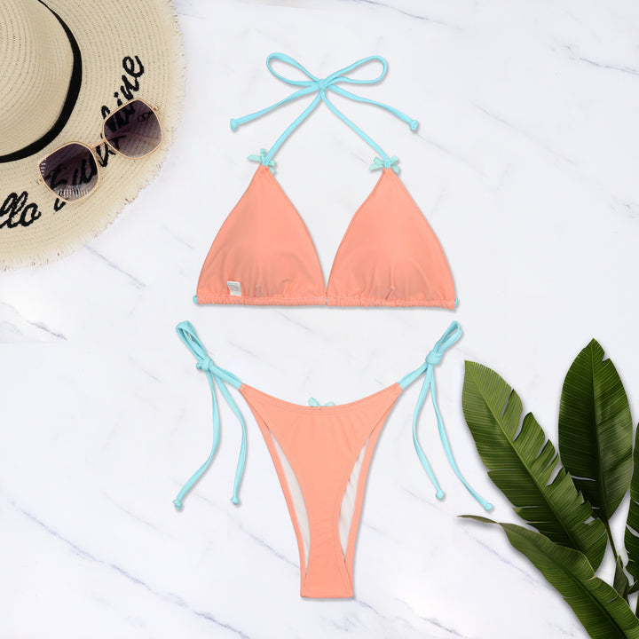 Dame Triangel-Bikini-Sæt med elegante vikledetaljer og åndbar stofkvalitet Stilla