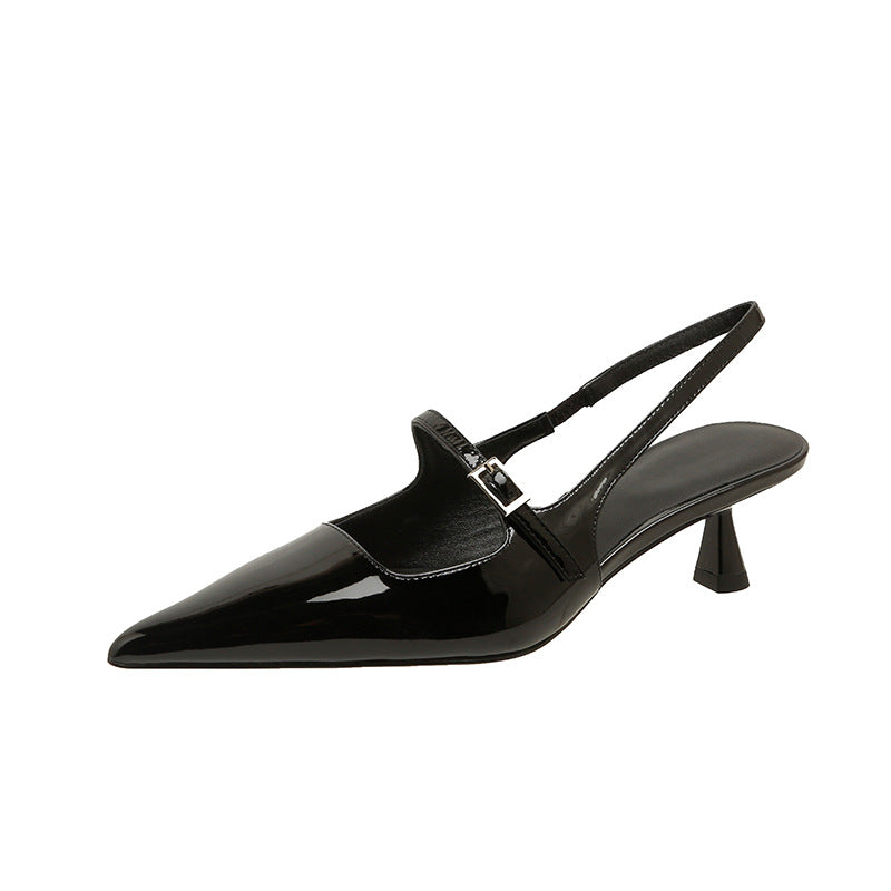 Dame Sleek Spids-Tådel med metallisk Finish Stilla