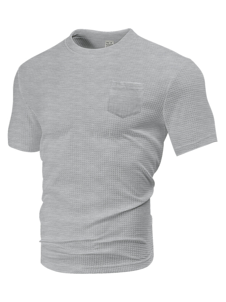 Herrer åndbar T-shirt med struktur Stilla