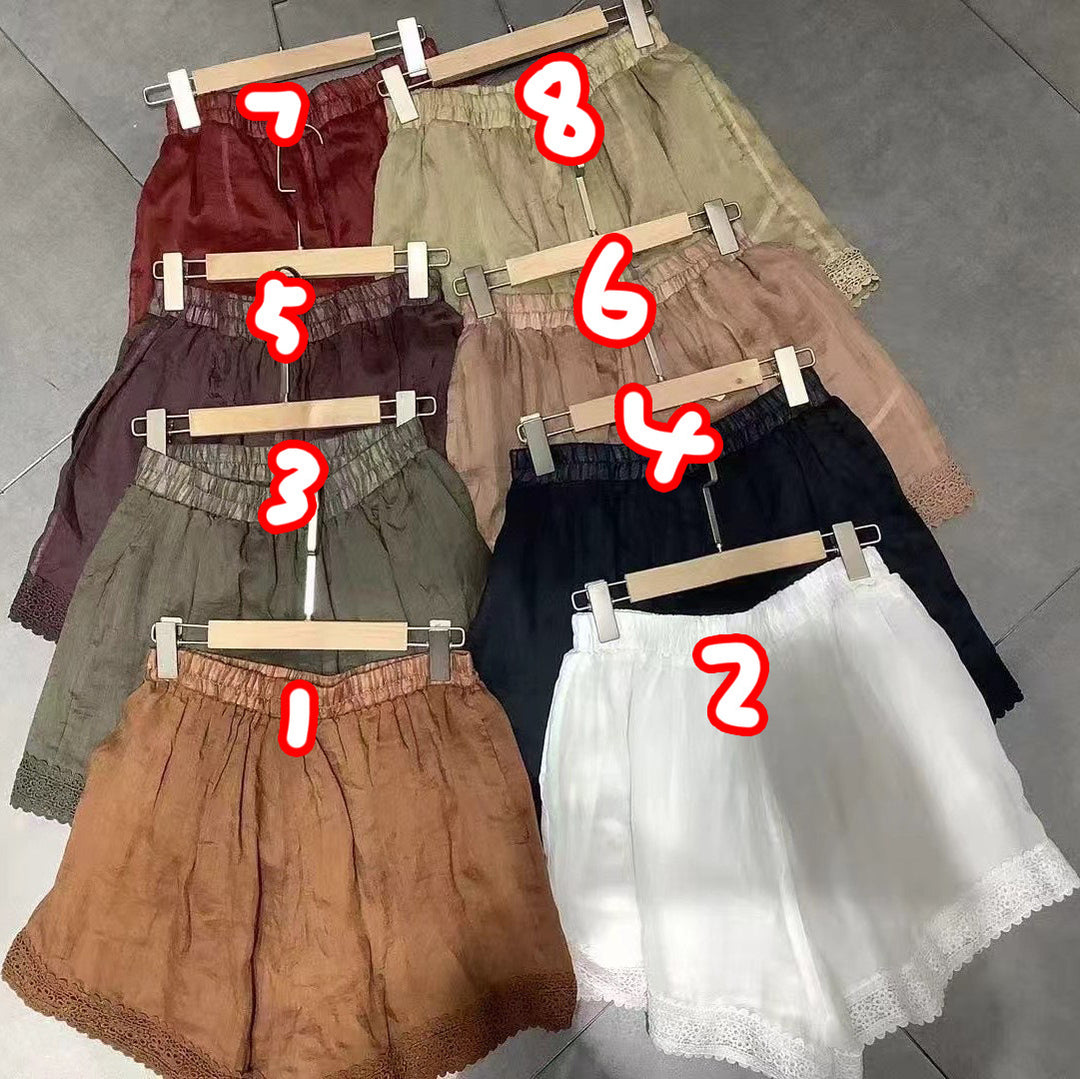 Femme Hækle-Detail Flydende Shorts Stilla