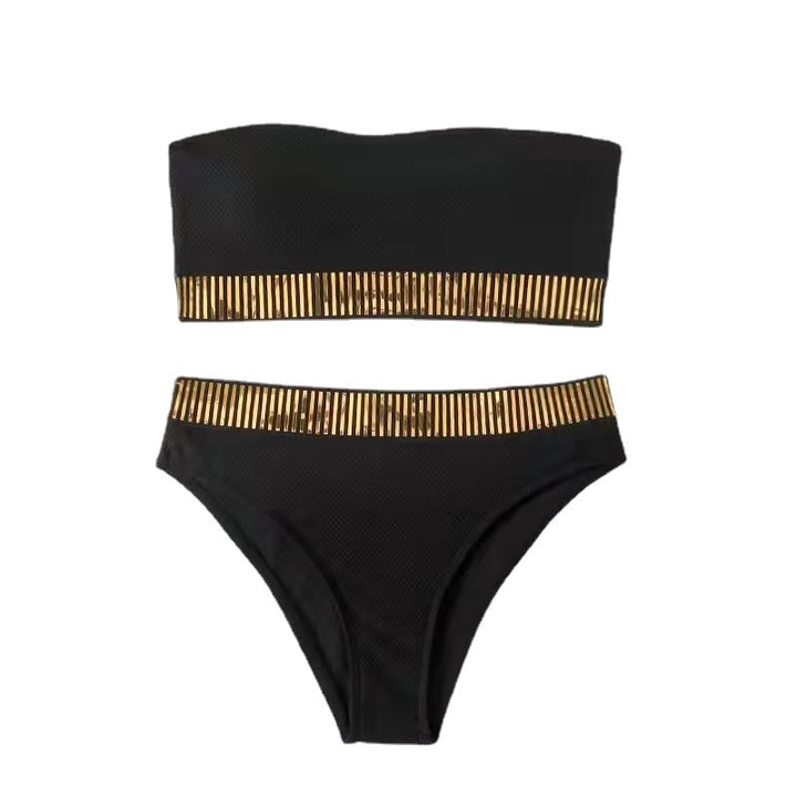 Femme Høj Talje Bandage Bikini Sæt Stilla
