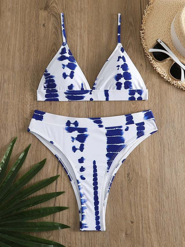Dame High-Cut Tie-Dye Bikini Sæt Stilla