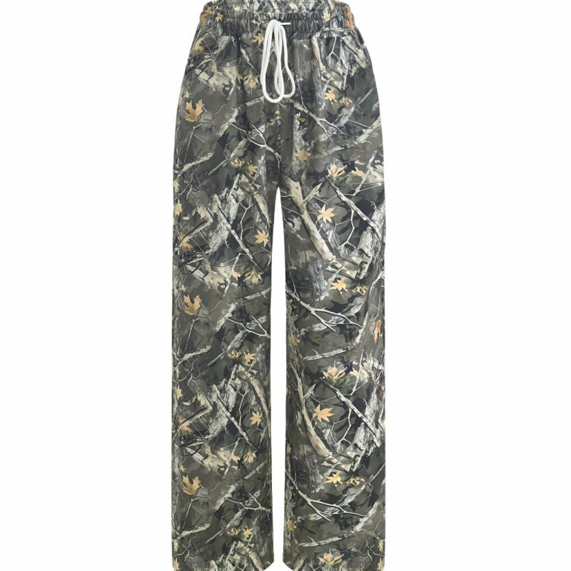 Dame Camouflage bred bukser Skovae