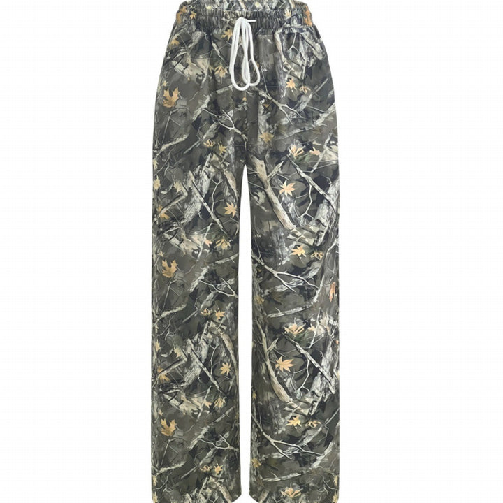 Dame Camouflage bred bukser Skovae