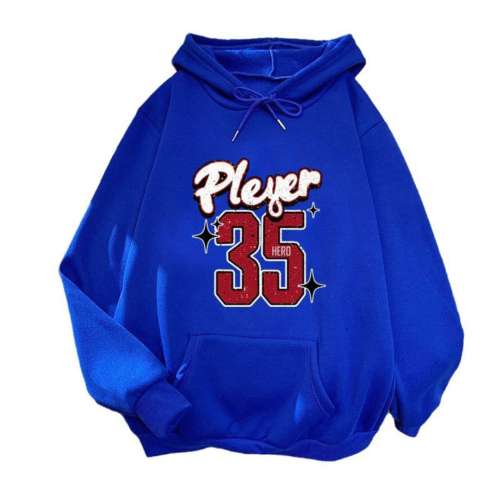 Kvindelig hætte sweatshirt med kreativ basketball design Skovae