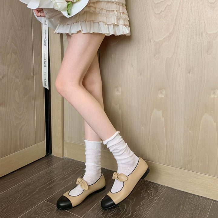 Femme Chic Bue Detalje Balletsko Stilla