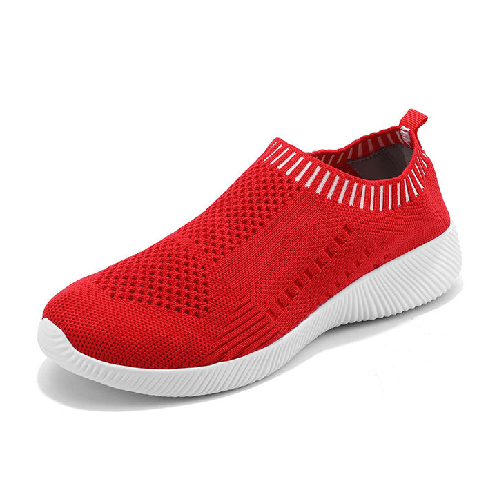 Dame Slip-On Sport Sneakers med åndbart strikovermateriale Stilla
