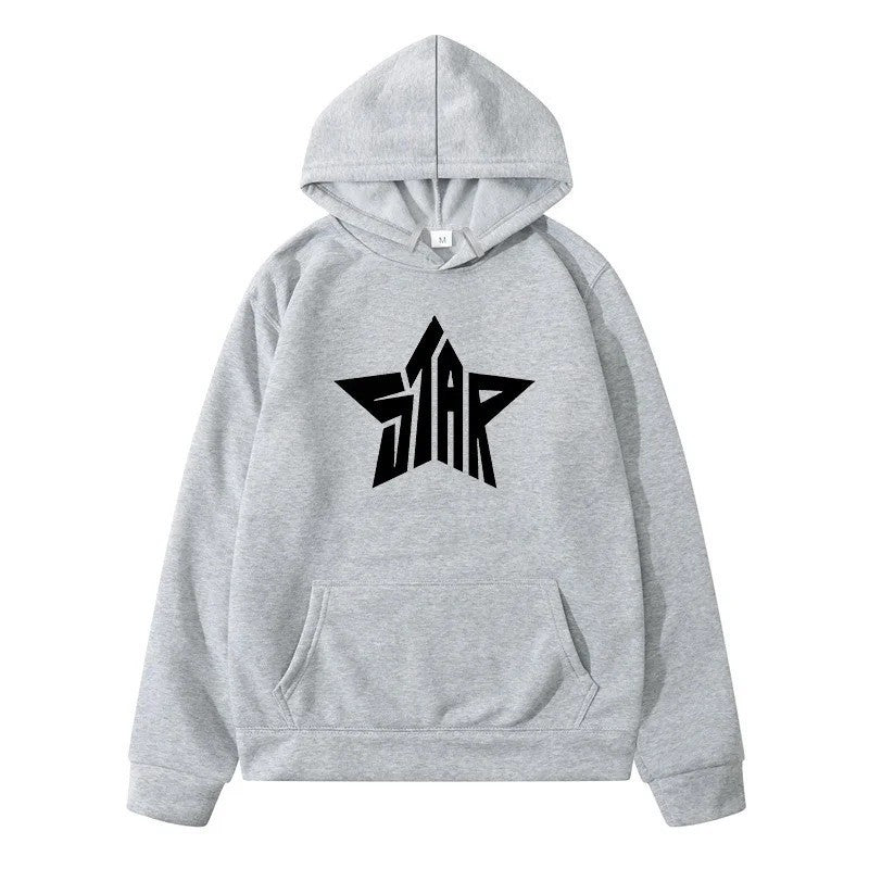 Dame hoodie med stilfuld stjernemotiv Skovae