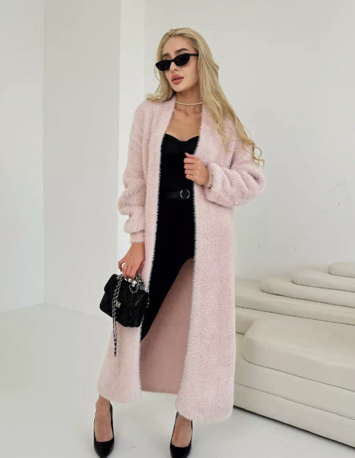Kvinders Lange Strik Cardigan lavet af hyggeligt materiale med et elegant snit Stilla