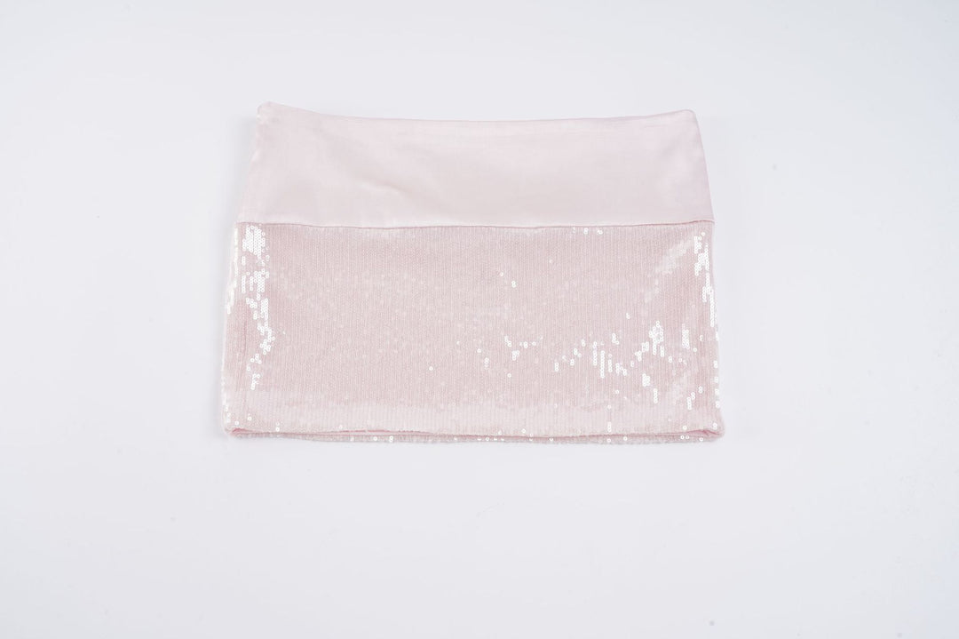 Dame mini kjole med glitrende paillet dekor Skovae