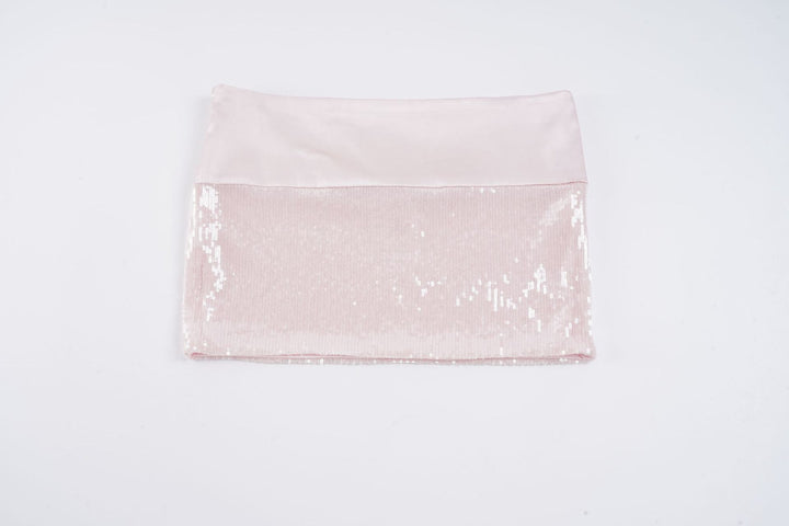 Dame mini kjole med glitrende paillet dekor Skovae