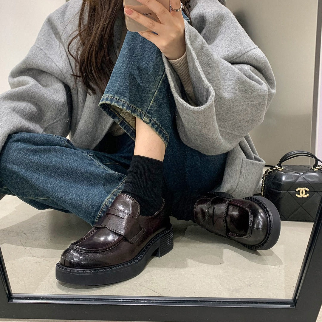 Herrer Stilfulde Chunky Sole Loafers Stilla