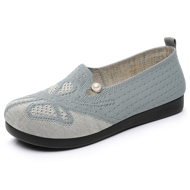 Dame Elegante Slip-On Loafers med moderne perle design og fleksibel sål Stilla