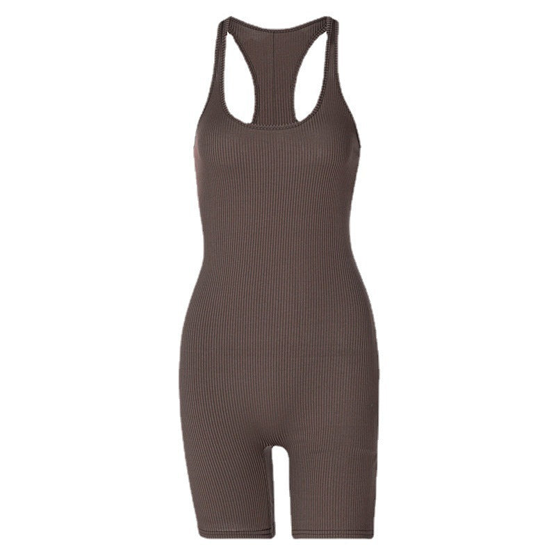 Dame Bodycon sportsdragt med elegant ribbet stof Stiila