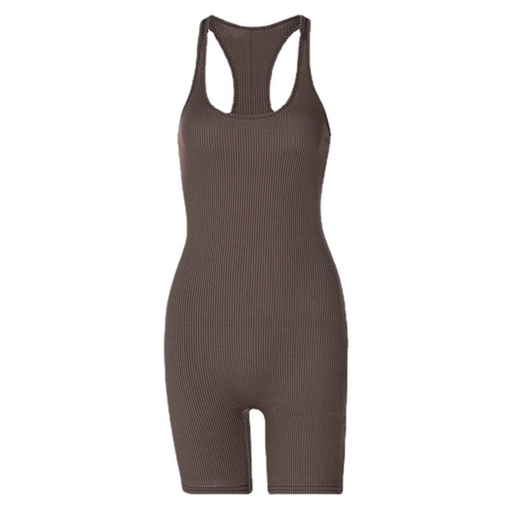 Dame Bodycon sportsdragt med elegant ribbet stof Stiila