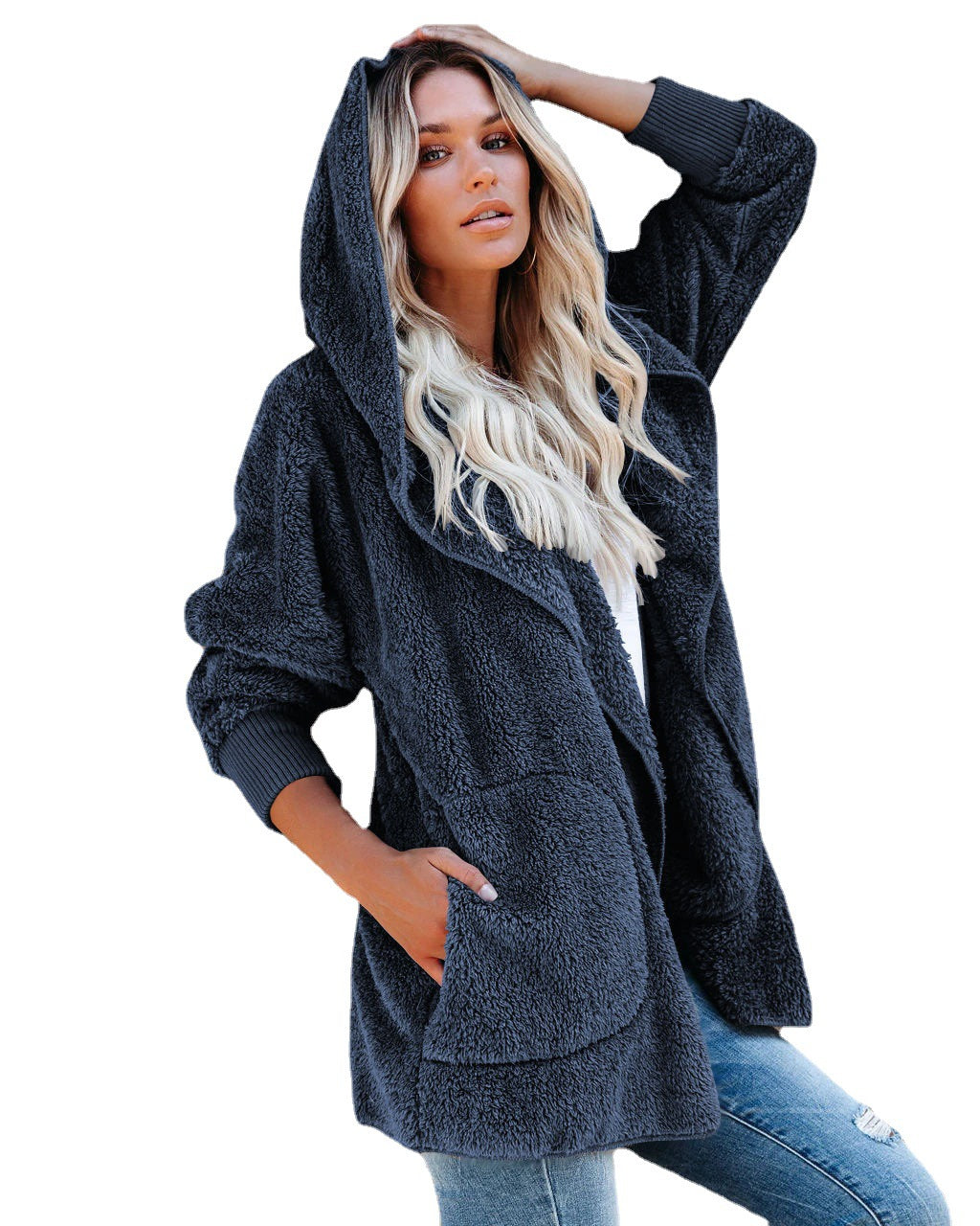Dame hyggelig fleece-frakke Stilla