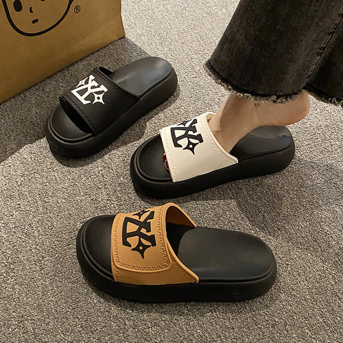 Dame Behagelige Slides med skridsikker sål og modeapplikation Stilla