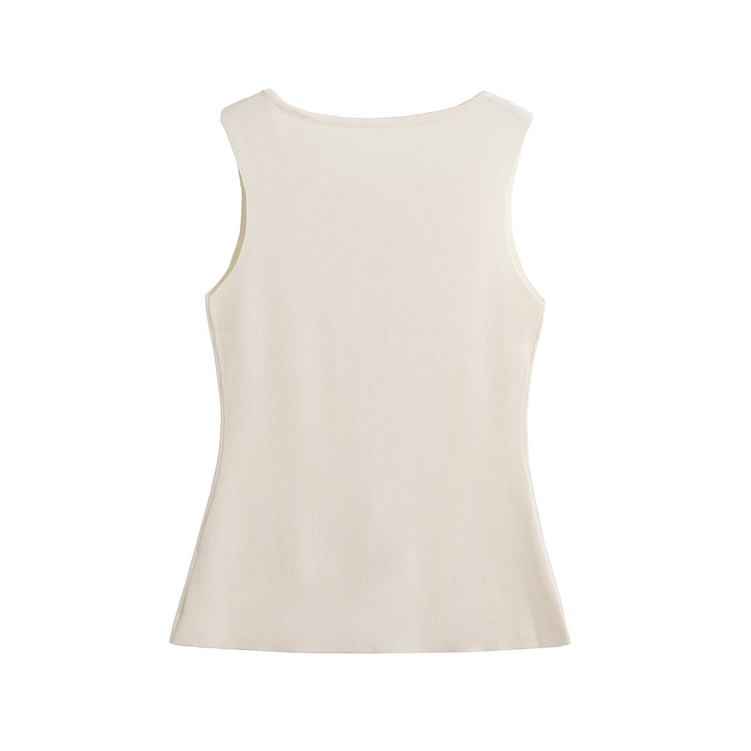 Femme Button-Up ærmeløst Top Stilla
