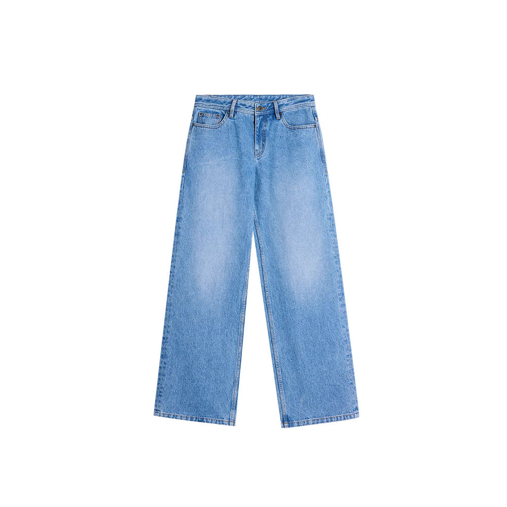 Damernes brede denim jeans i afslappet pasform Stilla