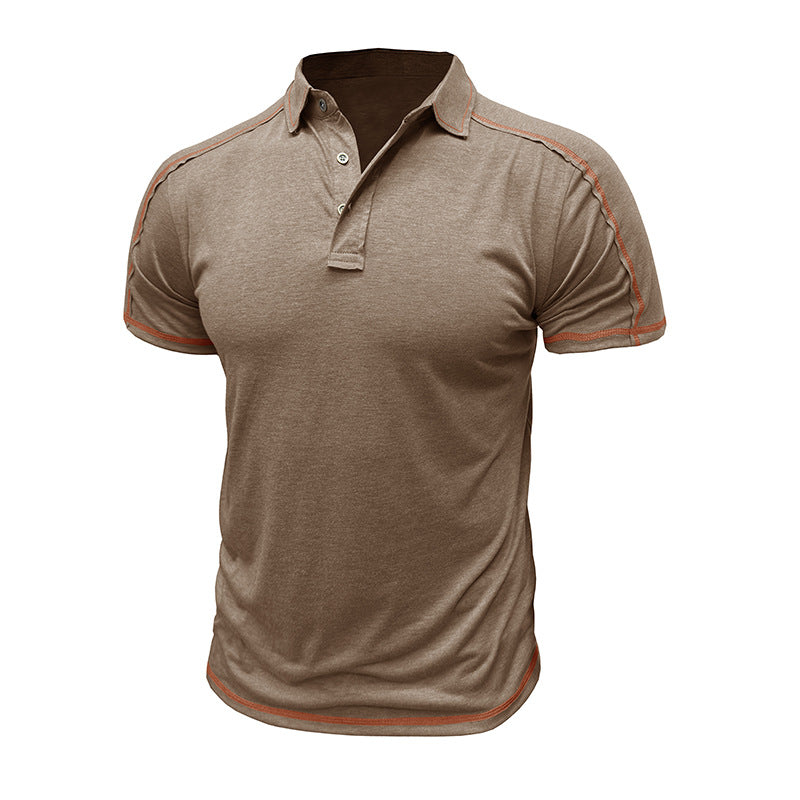 Herrer Poloshirt med kontrasterende syninger og åndbart stof Stilla