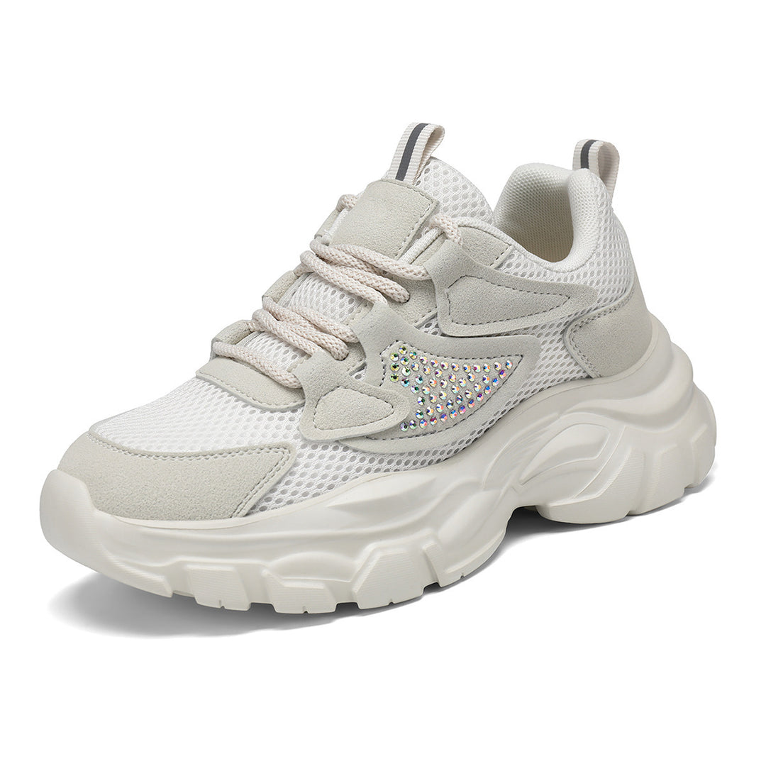 Dame Trendy Chunky Sneakers med glitrende accenter Stilla