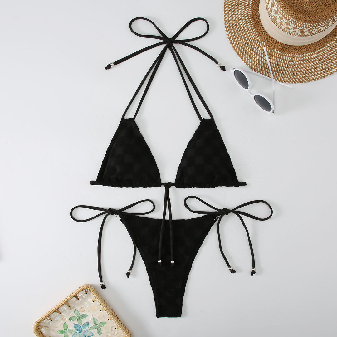 Dame Triangel-Bikini med raffinerede bindebånd Skovae