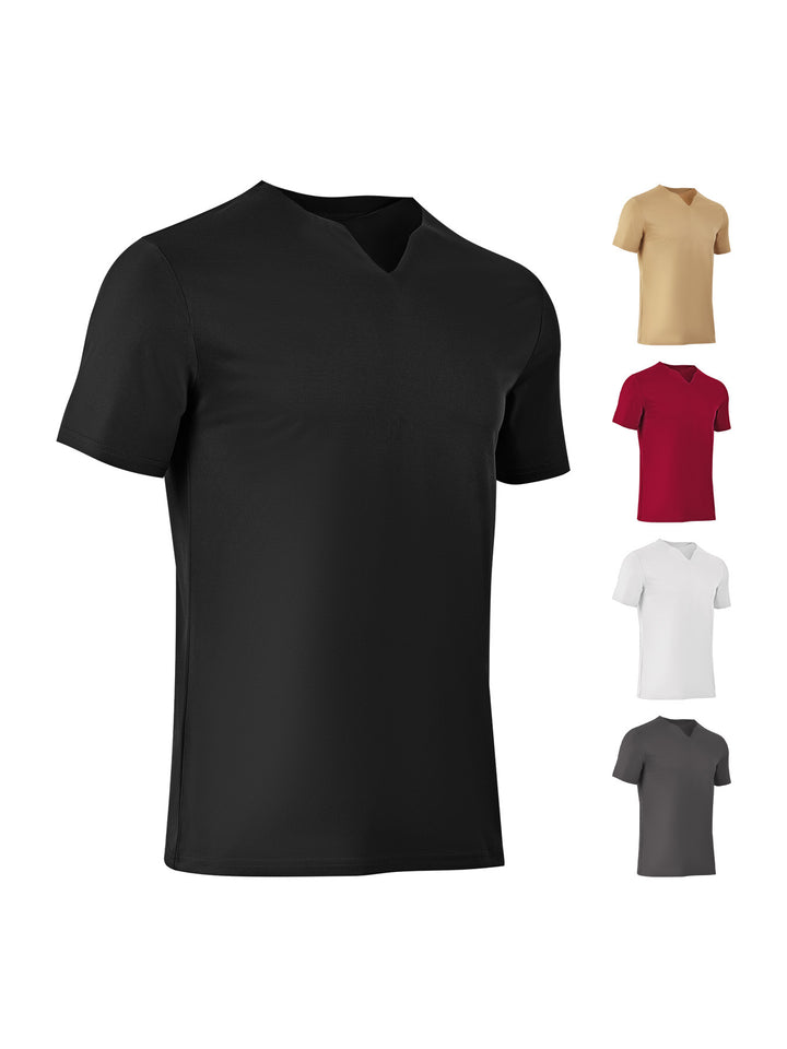 Herrer Åndbart V-udskæring T-shirt lavet af kvalitets stretchmateriale Stilla