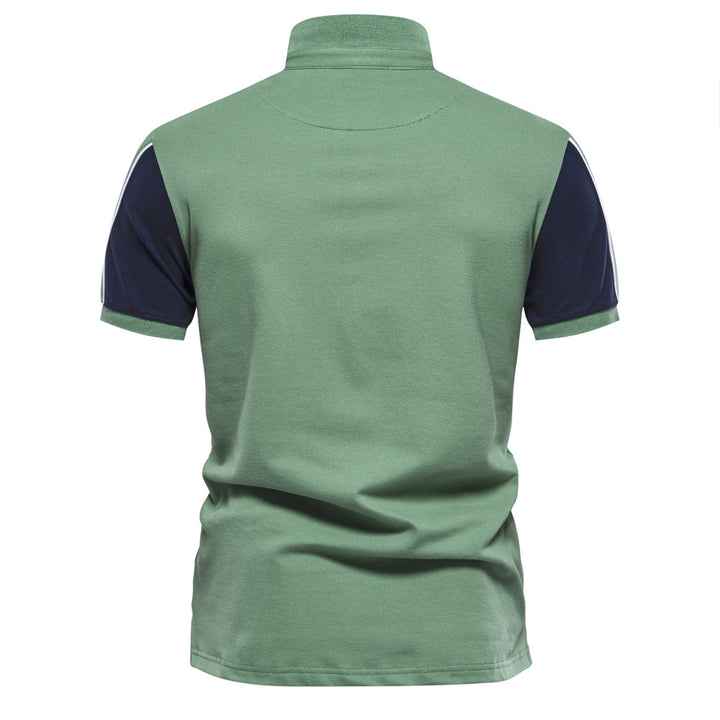 Herrer kortærmet polo shirt med moderne farveaccent Stilla