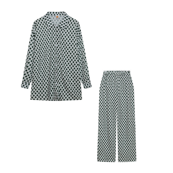 Femme Stilfuld Trykt Pyjamas-Sæt Stilla
