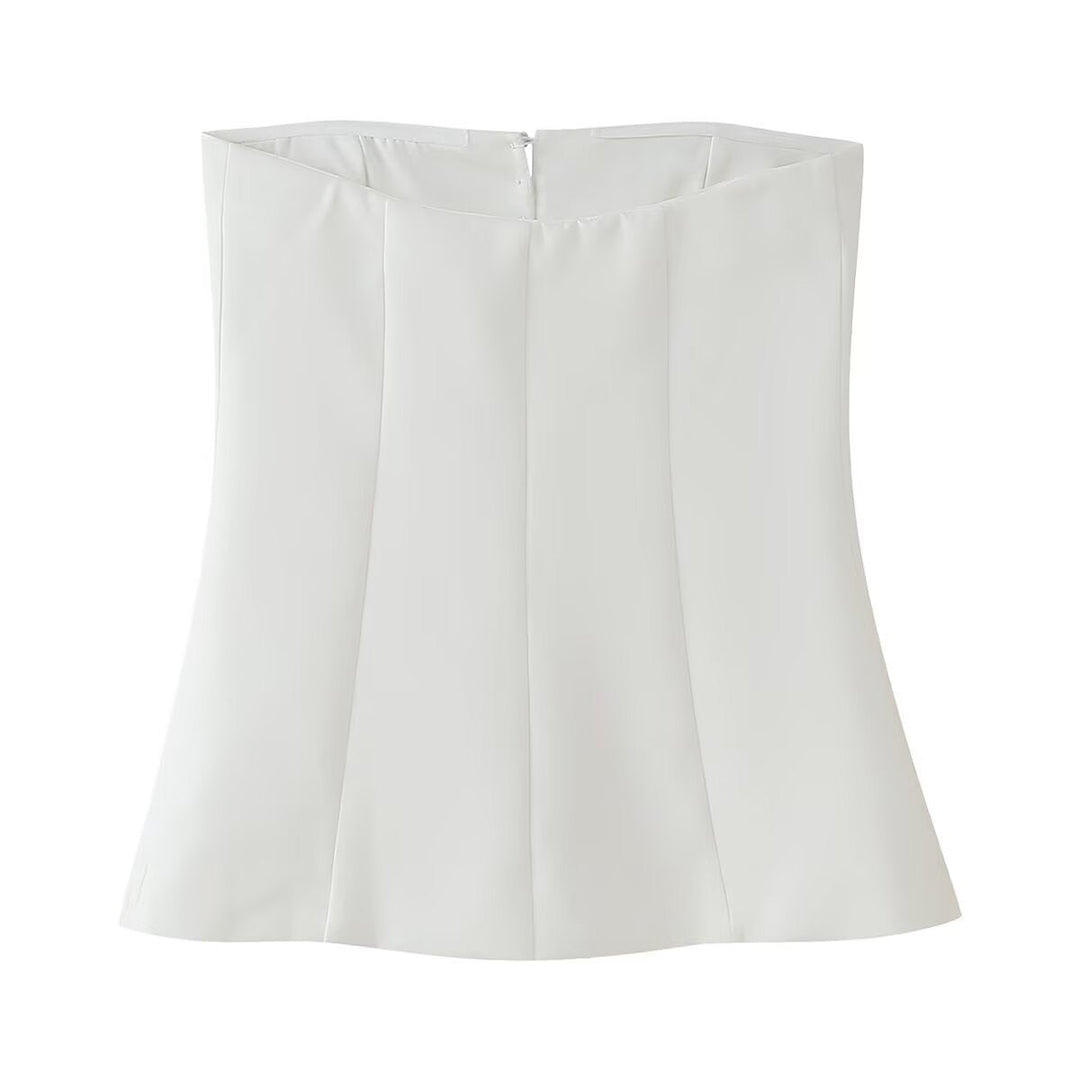 Stilla | Essentiel Enkel Stroppeløs Grundlæggende Crop Tank Top
