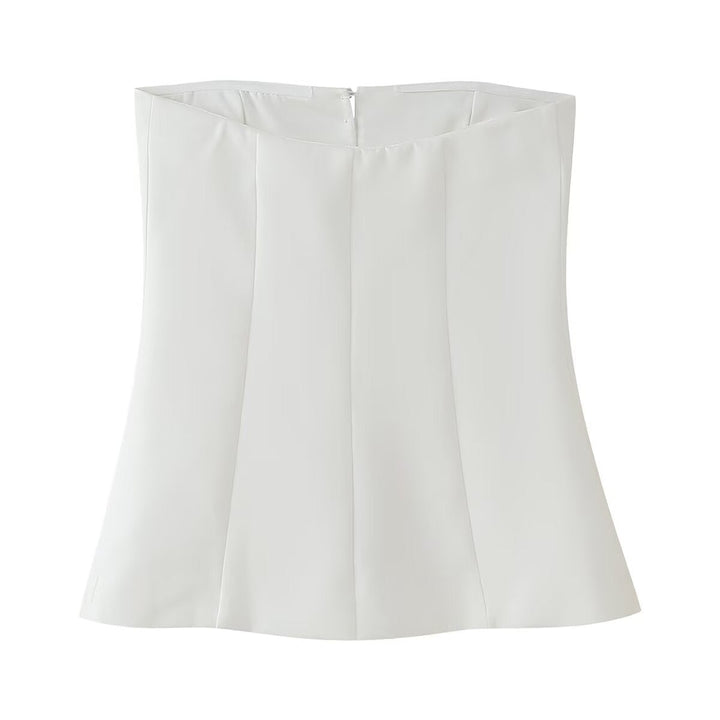 Stilla | Essentiel Enkel Stroppeløs Grundlæggende Crop Tank Top