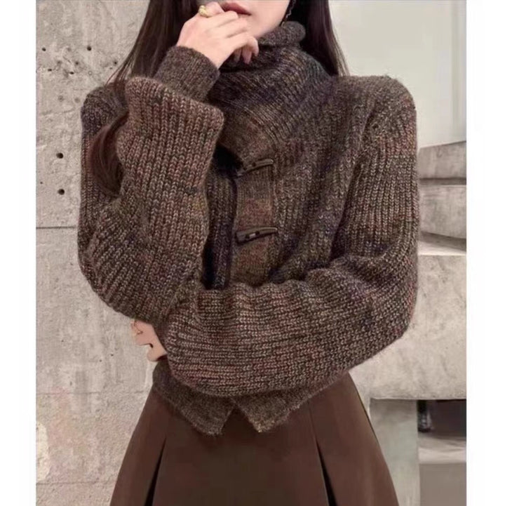Kvinders cardigan med moderigtig krave og twist-lukning Stilla