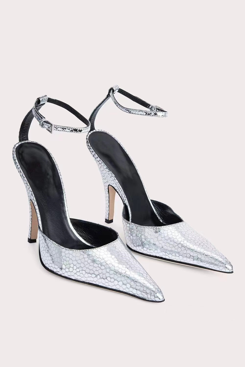 Femme Spidse Tå Slingback Hæl Mules Stilla