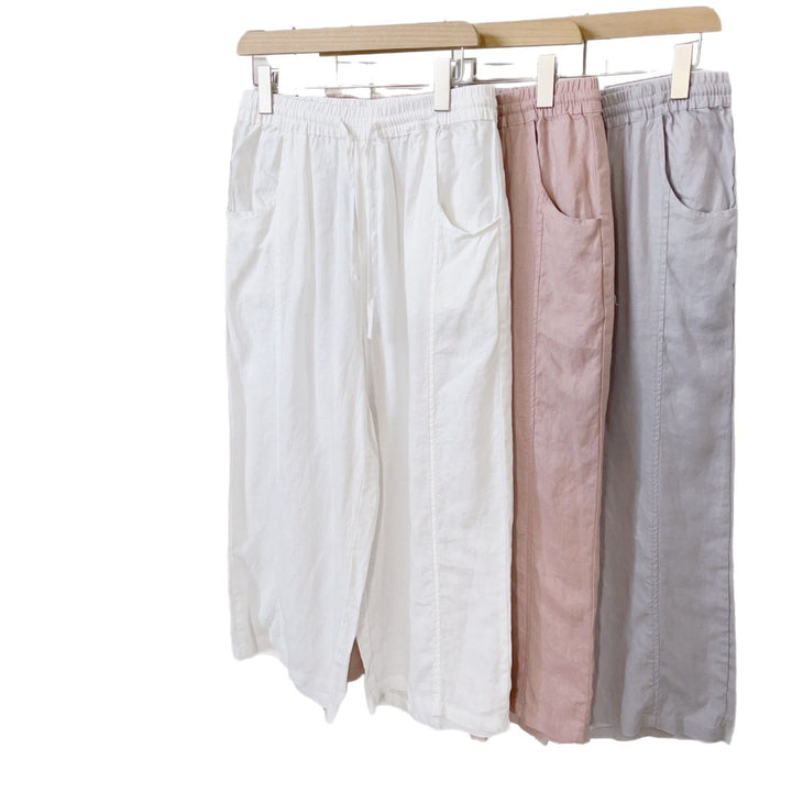 Dame Casual Lette Linnedbukser med sidelommer Stilla